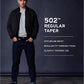 Calça jeans Levi's 502 Taper Soft Twill masculina, verde, tamanho 36x34