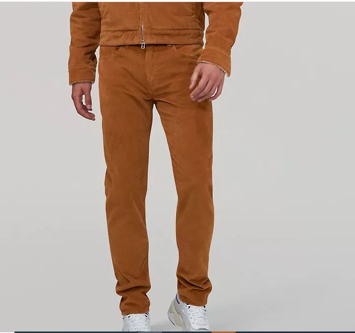 Calça Levi's 502 Taper Veludo Cotelê Masculina Marrom Tamanho 34X29