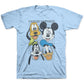 Camiseta infantil Disney para meninos, escolha a felicidade, azul, tamanho 4