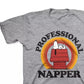 Camiseta infantil Snoopy Professional Napper da Peanuts Little Boy, cinza, tamanho 6