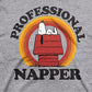 Camiseta infantil Snoopy Professional Napper da Peanuts Little Boy, cinza, tamanho 6