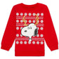 Moletom Peanuts Little Boys Snoopy Rena para Festas, Vermelho, Tamanho 6