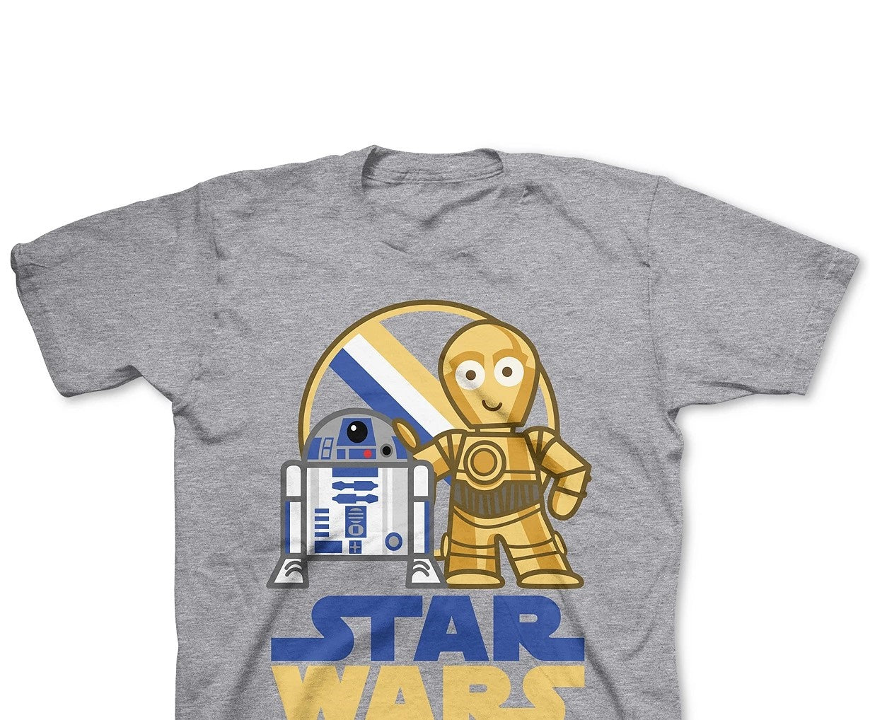 Camiseta infantil Star Wars Buddies para meninos, tamanho 2, cinza