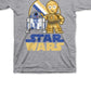 Camiseta infantil Star Wars Buddies para meninos, tamanho 2, cinza