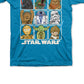 Camiseta Star Wars Little Boys Squares Turquesa/Aqua Tamanho 4