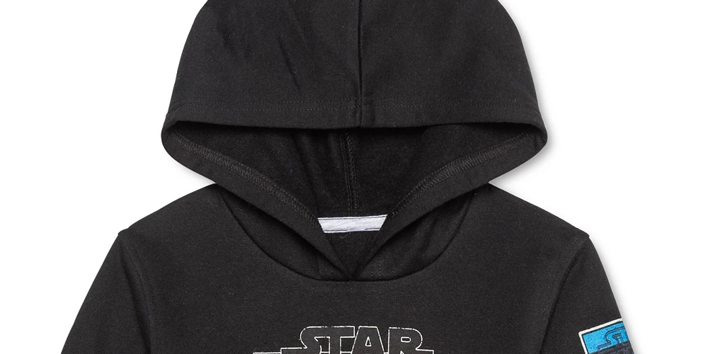 Moletom com capuz infantil Star Wars Millennium Falcon para meninos, preto, tamanho 4