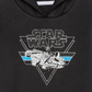 Moletom com capuz infantil Star Wars Millennium Falcon para meninos, preto, tamanho 4