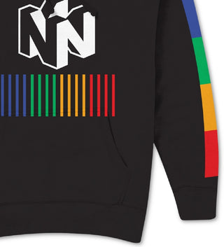 Moletom com capuz gráfico masculino híbrido preto tamanho XX-G