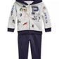Ralph Lauren Baby Boy's Light Hoodie &amp; Joggers Azul Marinho Tamanho 18 Meses