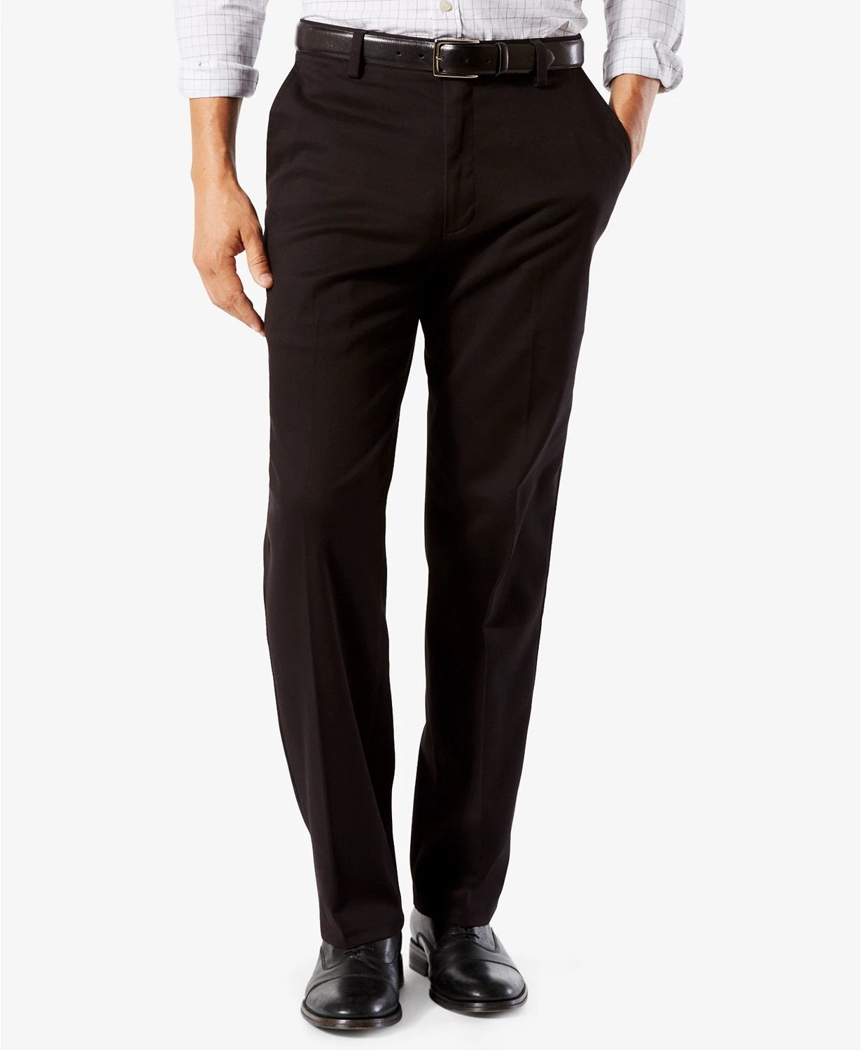 Calça elástica Dockers Easy Classic Fit masculina, preta, tamanho 38x30
