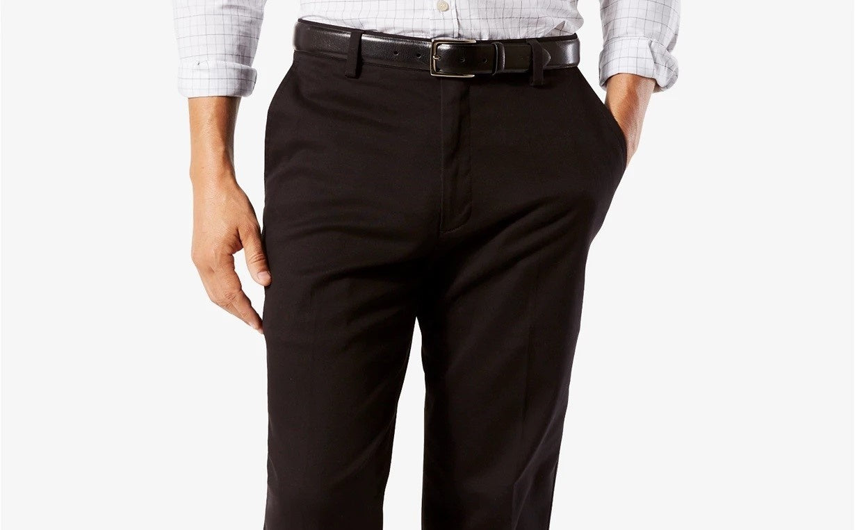 Calça elástica Dockers Easy Classic Fit masculina, preta, tamanho 38x30