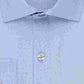 Camisa social masculina Kenneth Cole Reaction com botões e ajuste justo, azul, tamanho 14,5 x 32-33