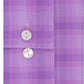 Camisa social masculina xadrez roxa Kenneth Cole Reaction com gola roxa, tamanho 18x34-35