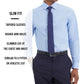 Camisa social masculina xadrez roxa Kenneth Cole Reaction com gola roxa, tamanho 18x34-35