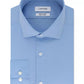 Camisa social masculina Calvin Klein Slim Fit, elástica, sem necessidade de passar, cor infinita, lisa, tamanho azul-marinho, 16x34x35