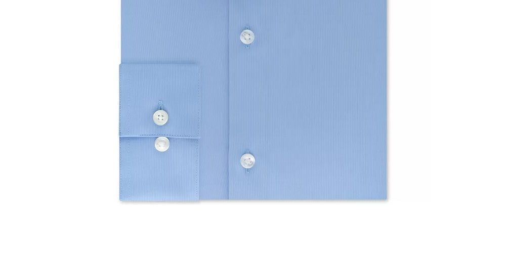 Camisa social masculina Calvin Klein Slim Fit, elástica, sem necessidade de passar, cor infinita, lisa, tamanho azul-marinho, 16x34x35