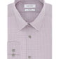 Camisa social masculina Calvin Klein Steel Slim-Fit, sem necessidade de passar, com elástico xadrez, rosa, tamanho 15x34-35
