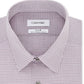 Camisa social masculina Calvin Klein Steel Slim-Fit, sem necessidade de passar, com elástico xadrez, rosa, tamanho 15x34-35