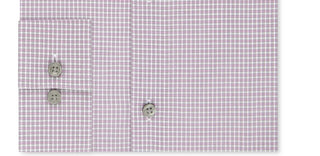 Camisa social masculina Calvin Klein Steel Slim-Fit, sem necessidade de passar, com elástico xadrez, rosa, tamanho 15x34-35
