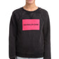 Calvin Klein Big Girls Moletom com logotipo preto tamanho 7