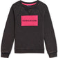 Calvin Klein Big Girls Moletom com logotipo preto tamanho 7