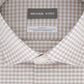 Camisa social masculina Michael Kors Hay Check Slim Fit Bege Tamanho 15,5 x 32 x 33