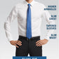 Camisa social xadrez elástica Michael Kors masculina slim fit, sem necessidade de passar a ferro, tamanho 34-35