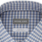Camisa Masculina Michael Kors Classic Fit Airsoft Performance Stretch Gingham Azul Tamanho 18,5X34-35