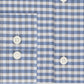 Camisa Masculina Michael Kors Classic Fit Airsoft Performance Stretch Gingham Azul Tamanho 18,5X34-35
