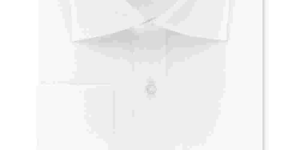 Camisa social branca lisa masculina Sean John Fit, tamanho 15,5 x 34 x 35