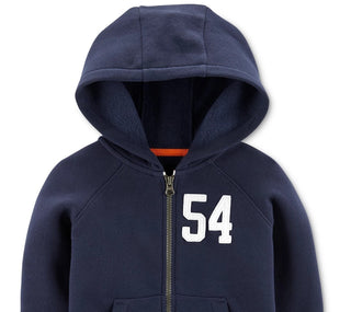 Carter's Little & Big Boys Zip-Up Fleece Hoodie Navy Size 5