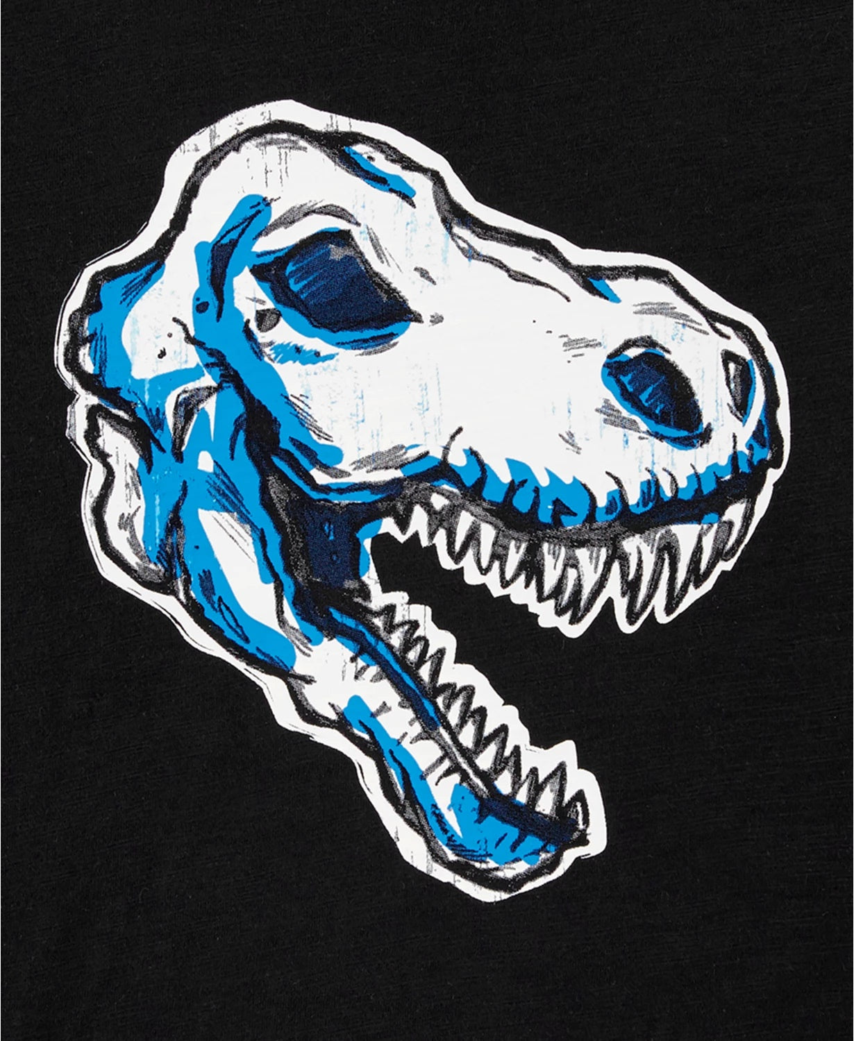 Camiseta de algodão com estampa de dinossauro fluorescente Carter's Little &amp; Big Boys, preta, tamanho 6