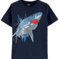 Camiseta estampada com tubarão Carter's Little &amp; Big Boy's, azul-marinho, tamanho 6
