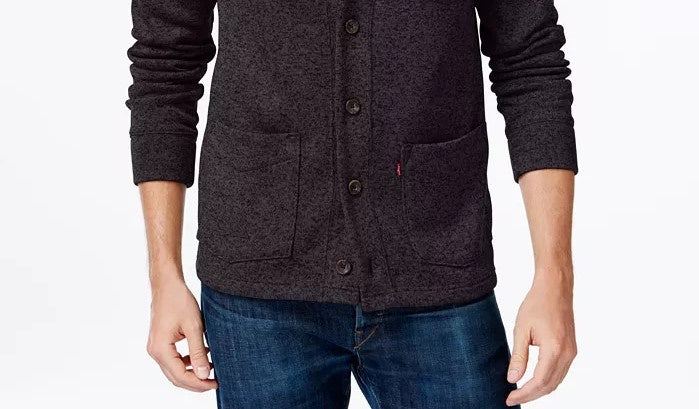 Suéter masculino Levi's de malha de lã, preto, tamanho XX-G