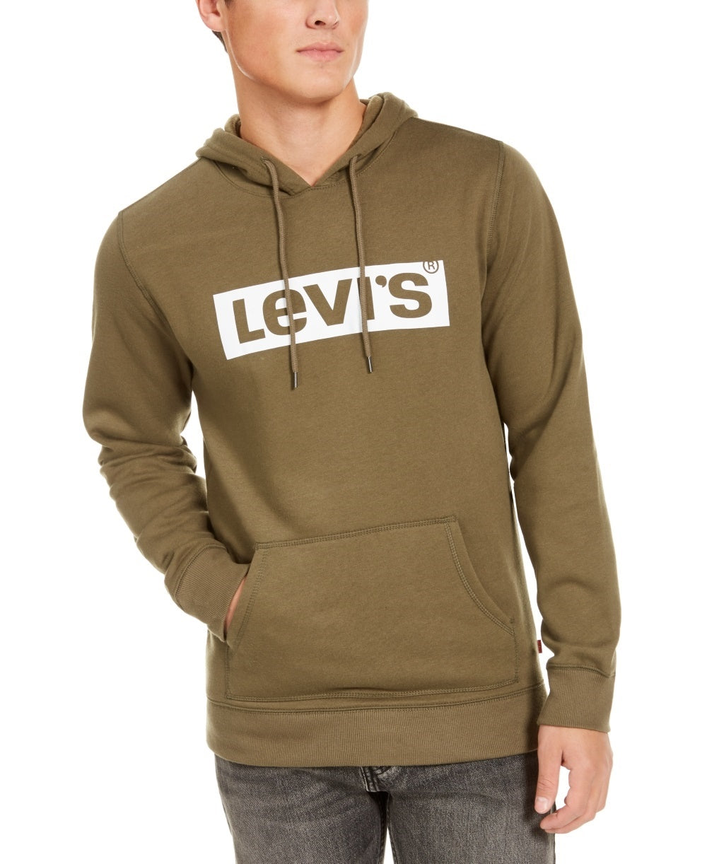 Moletom com capuz Levi's Burndlen Fleece Logo Masculino Verde Tamanho Grande