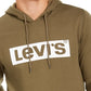 Moletom com capuz Levi's Burndlen Fleece Logo Masculino Verde Tamanho Grande