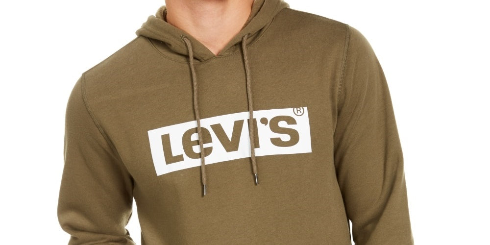 Moletom com capuz Levi's Burndlen Fleece Logo Masculino Verde Tamanho Grande