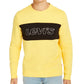 Moletom masculino Levi's com gola redonda e logotipo, amarelo, tamanho extragrande