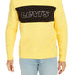 Moletom masculino Levi's com gola redonda e logotipo, amarelo, tamanho extragrande
