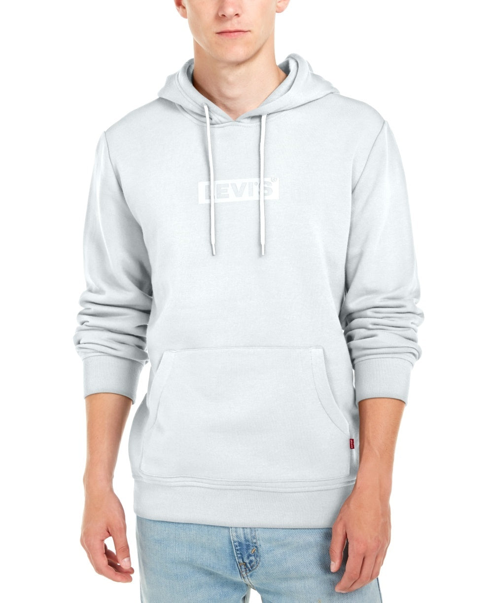 Moletom com capuz Levi's masculino com logotipo, branco, tamanho X-G
