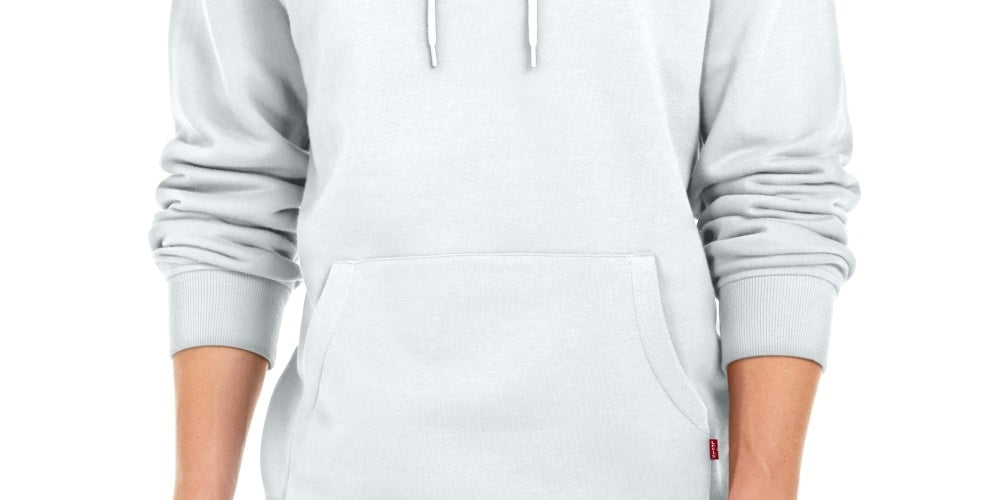 Moletom com capuz Levi's masculino com logotipo, branco, tamanho X-G