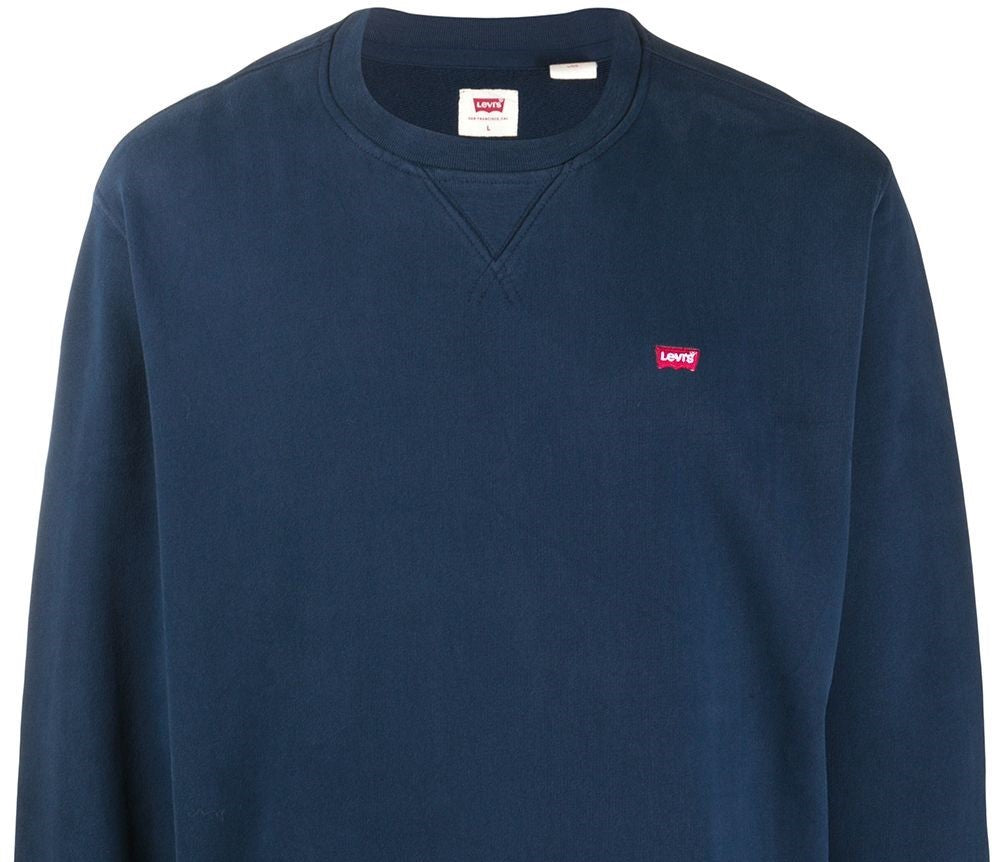 Moletom Levi's Masculino Bailey Logo Gola Redonda Azul Tamanho Médio