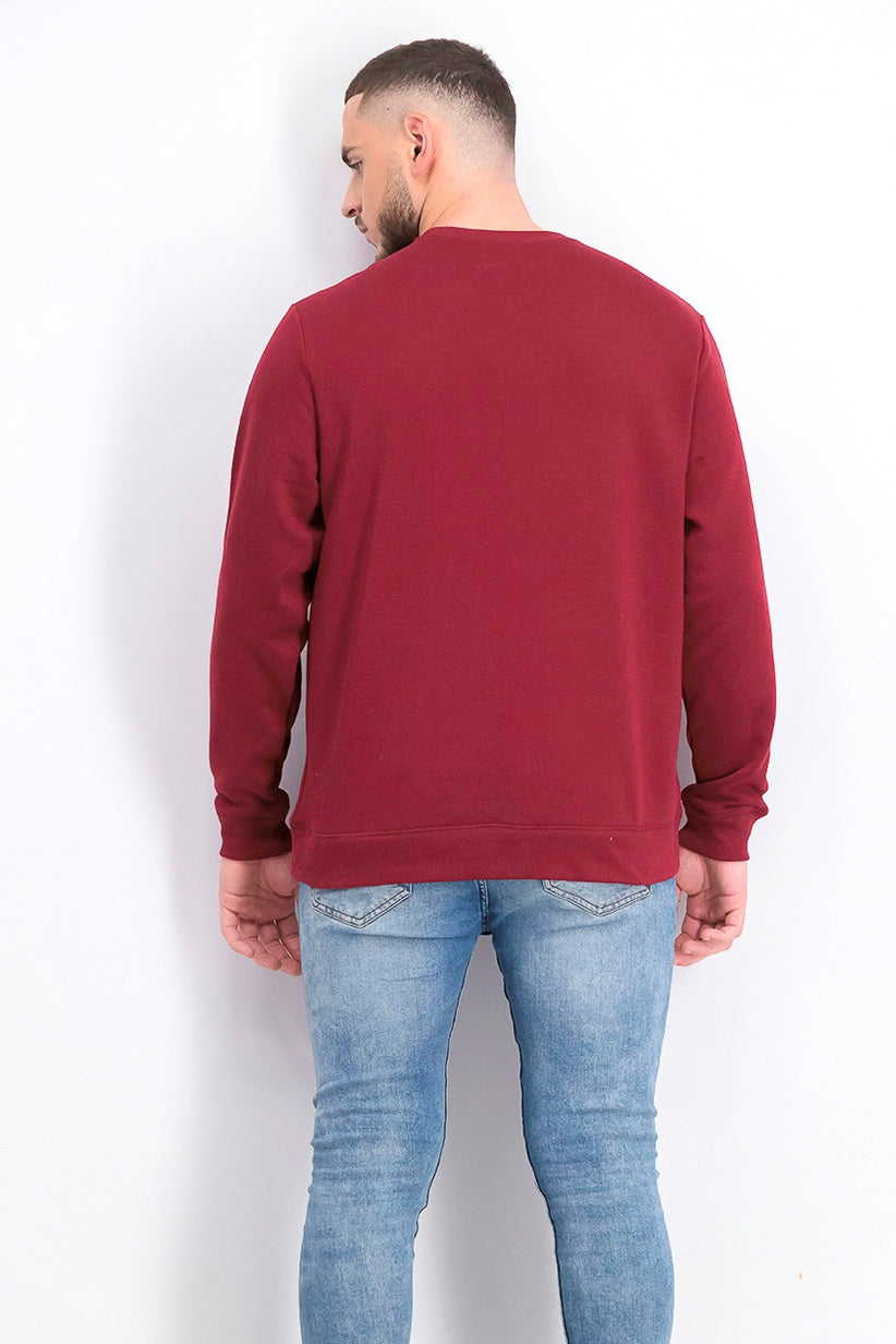 Moletom Levi's Masculino com Gola Redonda e Logotipo Bailey, Vermelho Escuro, Tamanho XXG