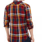 Camisa de flanela xadrez masculina Levi's vermelha tamanho X-G