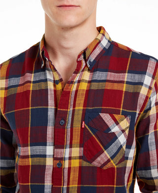 Levi's Men's Plaid Flannel Shirt Red Size X-Large