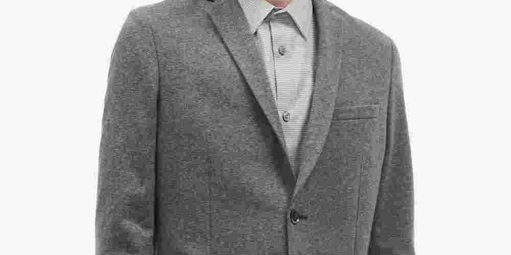 Calvin Klein Jaqueta Slim Fit Douglas Masculina Cinza Tamanho Médio