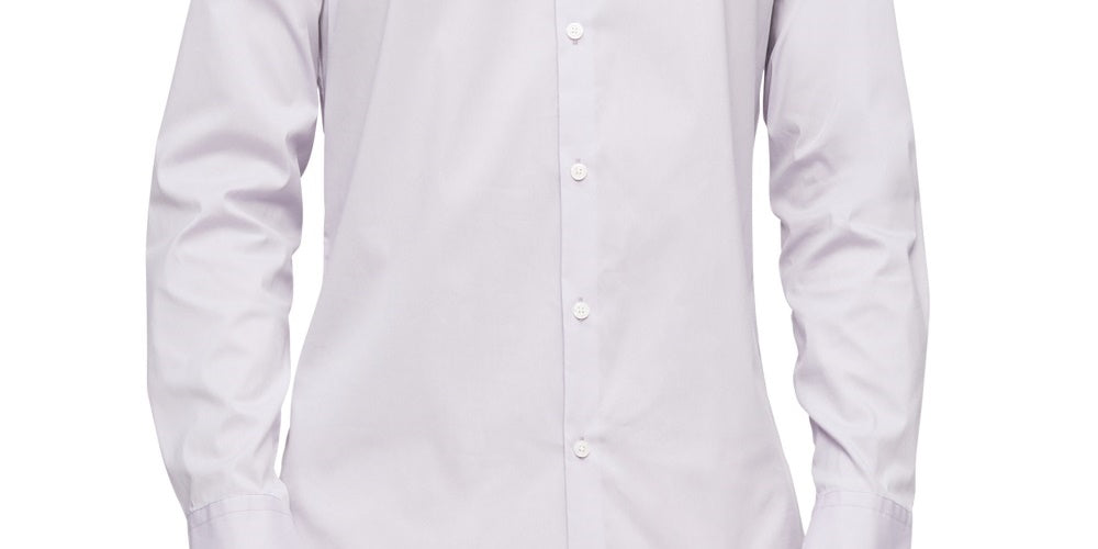 Camisa Calvin Klein Masculina Slim Fit Stretch Lisa Roxa Tamanho Médio