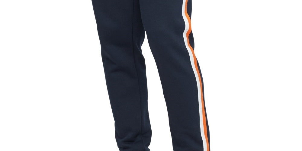 Calça de moletom listrada masculina Calvin Klein azul tamanho grande