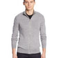 Suéter masculino Calvin Klein Merino com zíper completo, cor carvão, tamanho pequeno