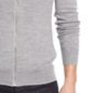 Suéter masculino Calvin Klein Merino com zíper completo, cor carvão, tamanho pequeno